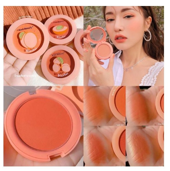 Phấn má hồng tự tinh khoe cá tính, phấn đánh má hồng tone cam in hoa nổi blooming siêu đẹp, phấn má, phấn má thời thượng hiện đại, Lala2 Shop