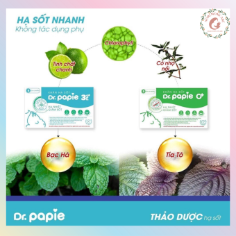 Khăn Lau Hạ Sốt Dr Papie Cho Bé, Hạ Nhiệt Giảm Sốt Ngăn Ngừa Co Giật Hộp 25 Tờ