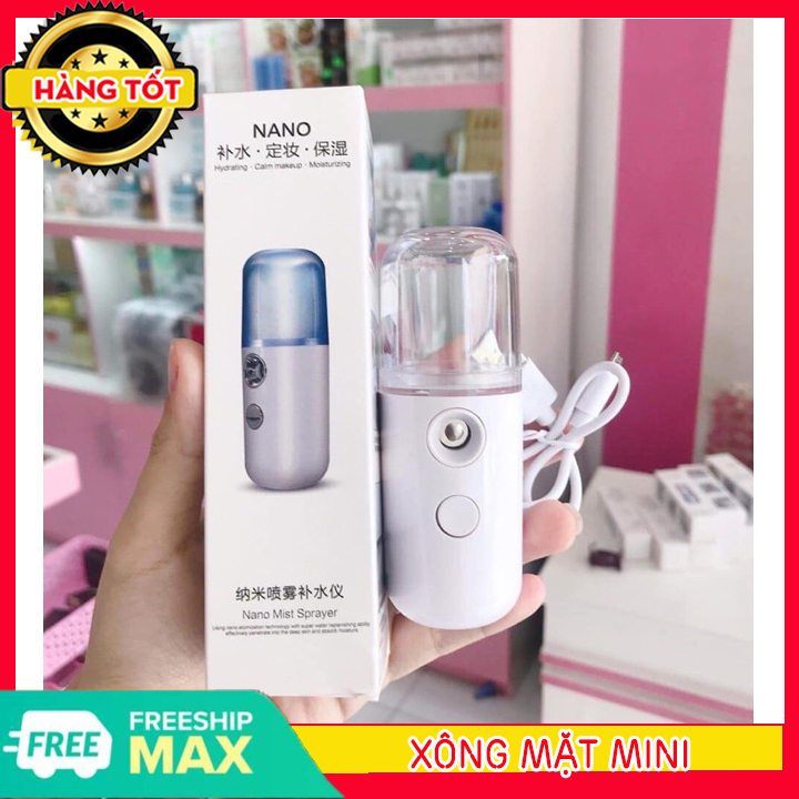 [HÀNG TỐT]  Máy xông hơi da mặt .máy xịt khoáng mini cầm tay,Máy Tạo ẩm mini nano mẫu mới 2021, máy phun sương mini, máy xông mặt, máy xông mũi họng, máy xông mặt mini