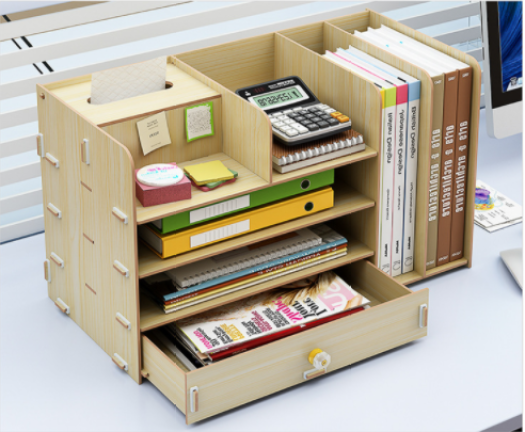 Kệ sách mini để bàn - tủ đựng sách gỗ - giá để sách vở, tài liệu để bàn