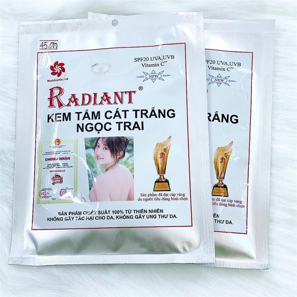 [HCM] Sữa tắm trắng Kem bột Ngọc Trai Radiant chuẩn SPA 125g