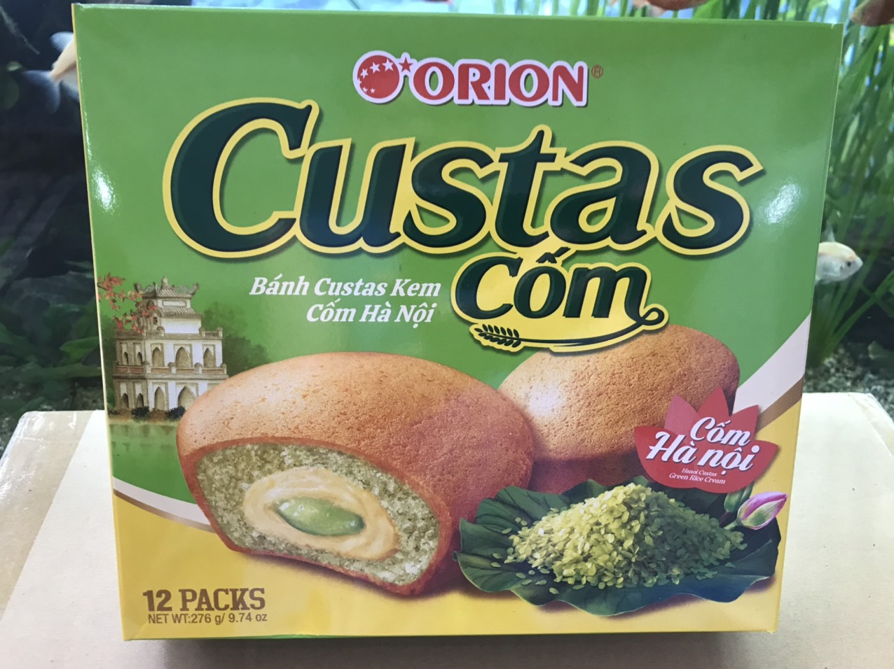 Bánh Custas Orion Kem Cốm Hà Nội Hộp 12 cái