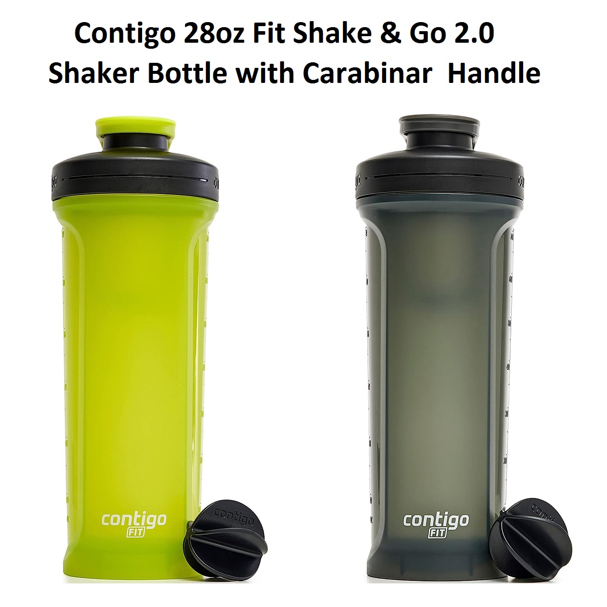 New Contigo Shake & Go Fit Shaker Bottle 28oz Leak Proof Carabiner Water  Bottle