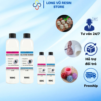 Silicon làm khuôn  , Set silicon lỏng  Đổ Khuôn Resin, Tượng, Figure, Bánh, Socola, Thạch cao, Kim Loại