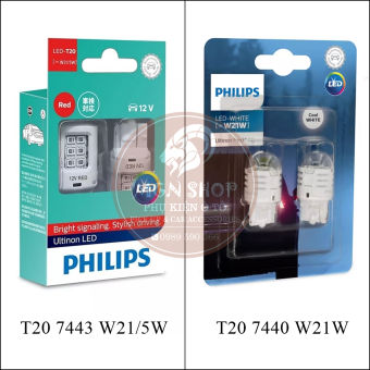 Đèn Philips Ultinon Essential LED [T20 W21/5W] [T20 W21W] [02 đèn/bộ] dành cho ô tô xe máy 6000K