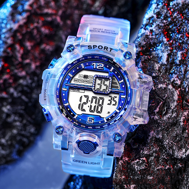 G shock white on sale transparent