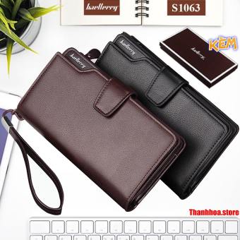 Ví cầm tay nam nữ dài da PU cao cấp dáng đứng màu đen, nâu đựng tiền, thẻ atm, điện thoại, name card đẹp, giá rẻ - Ví cầm tay nữ dài - Bóp cầm tay nam dài Baellerry- thanhhoa.store[S1063]