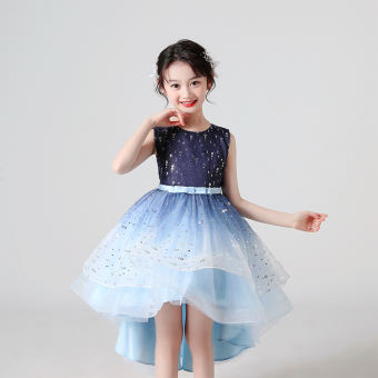 Váy cưới công chúa Váy cưới phong cách mùa hè nhỏ không tay Trang phục khiêu vũ Sequin váy