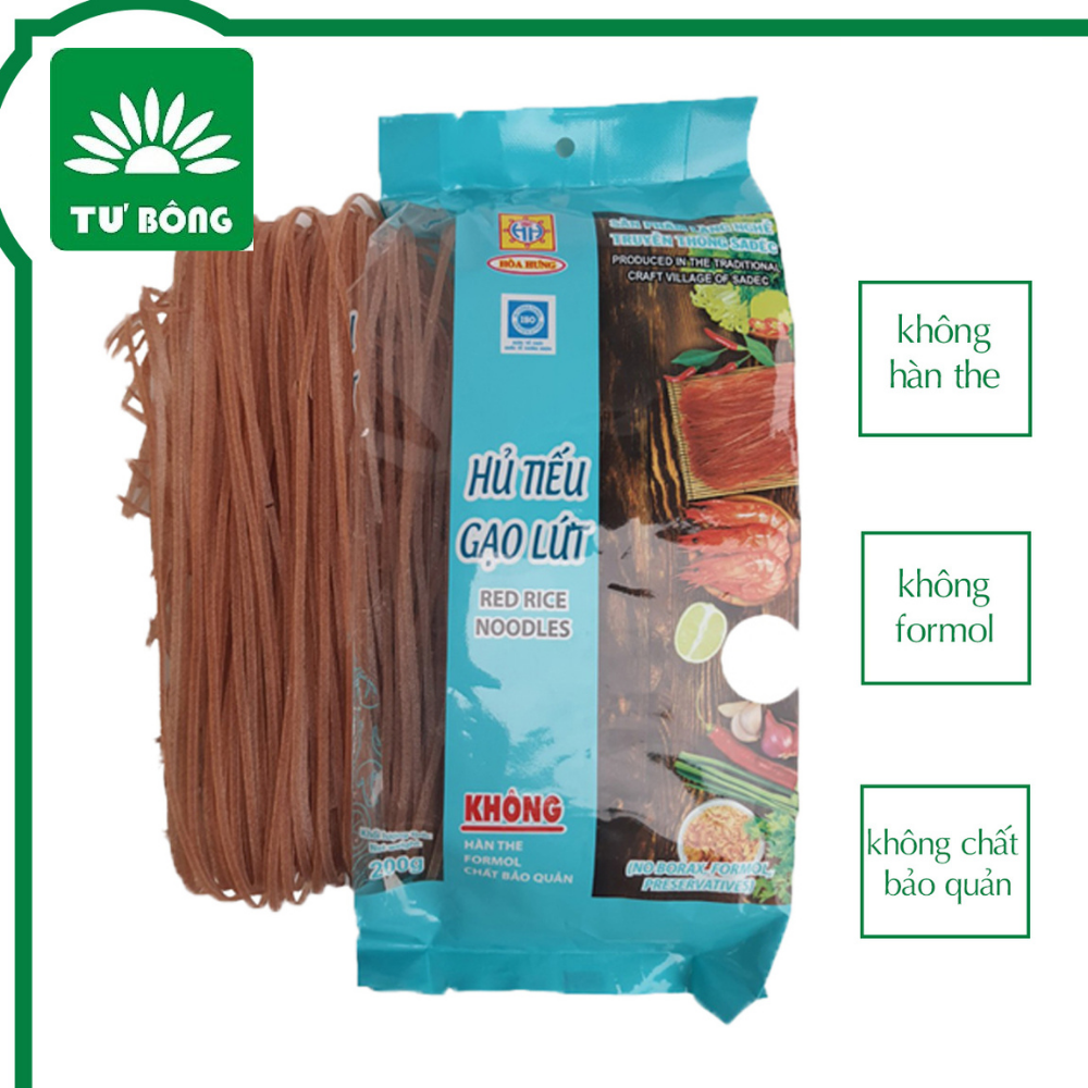 Hủ tiếu gạo lứt khô Sa Đéc 200g, hủ tiếu gạo lức thực dưỡng, Eatclean