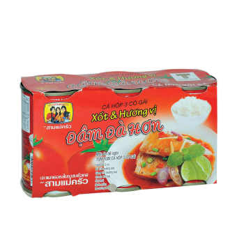 Cá nục xốt cà 3 Cô Gái lốc 3 lon x 155g
