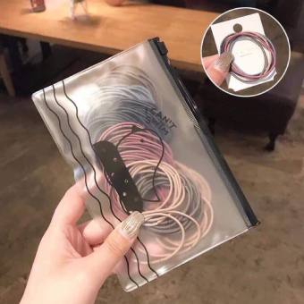 Set 100 dây buộc tóc nữ ( kèm túi zip xinh )