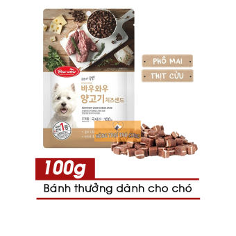 Bánh Thưởng Phô Mai Thịt Cừu Bowwow Cho Chó 100g