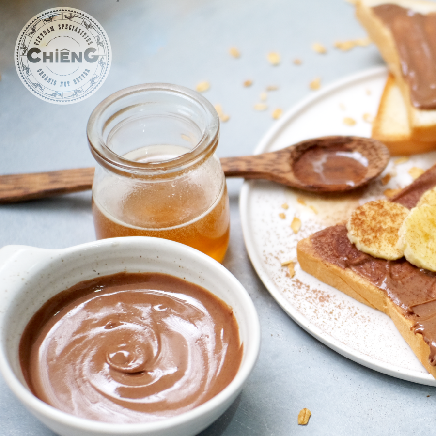 Bơ đậu phộng cacao mật ong ăn kiêng, bơ đậu phộng cacao mật ong nguyên chất, bơ đậu phộng chocolate - natural chocolate peanut butter - chiêng food - 500g/220g/120g