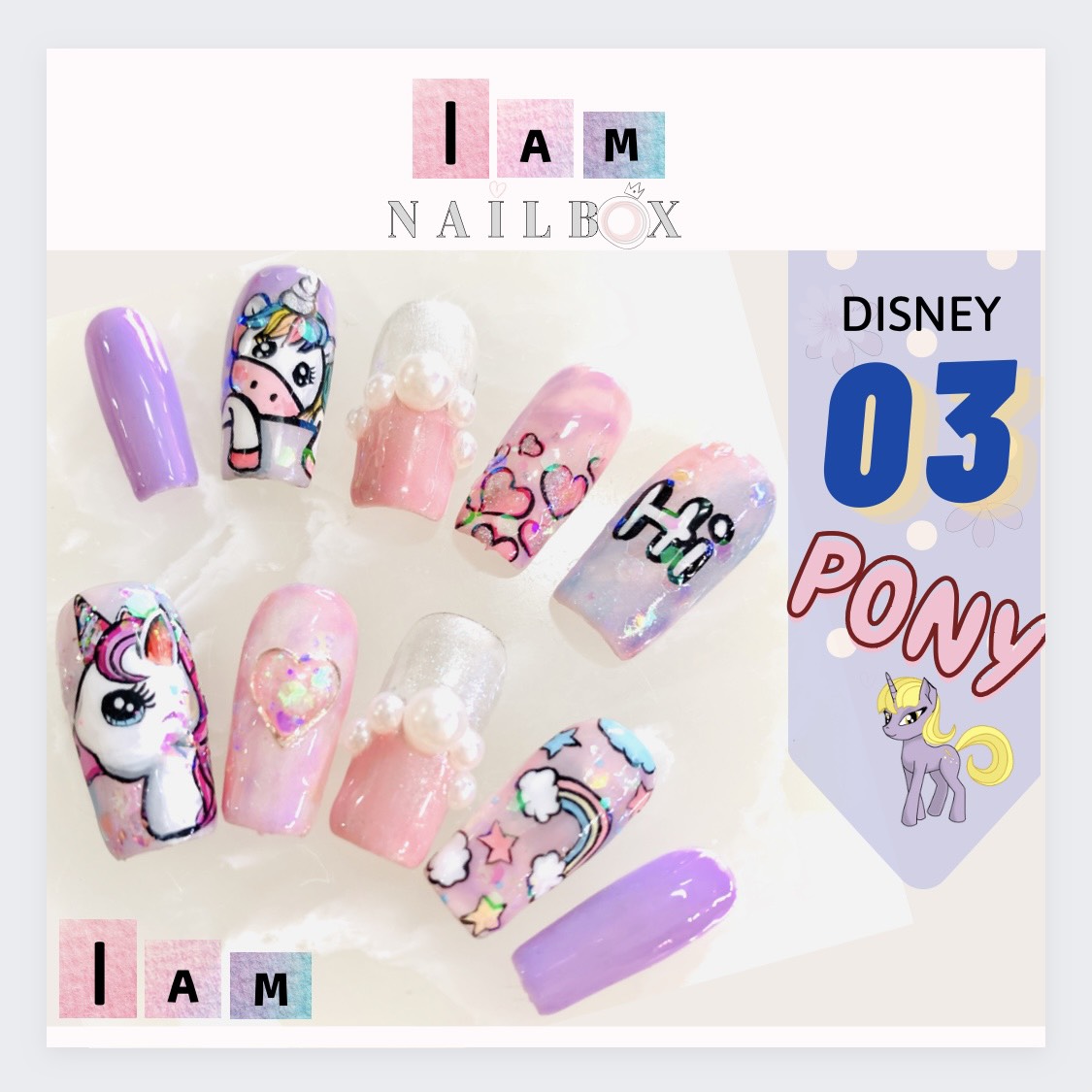 Nailbox thiết kế hoạt hình ngựa pony