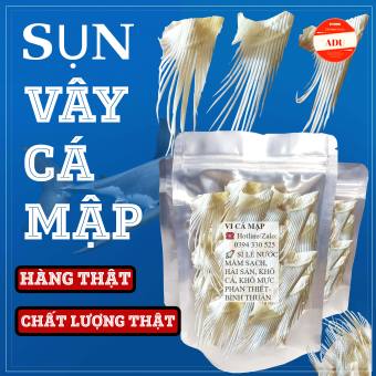 50GR Sụn vây cá nguyên miếng chất lượng dùng để hầm súp, ngâm rượu, hỗ trợ bồi bổ hoặc làm quà biếu tặng (size 6-18cm)