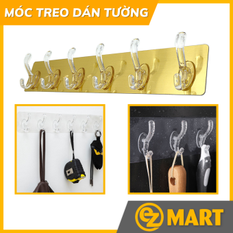 Móc dán tường cao cấp chịu lực treo quần áo vật dụng nhà bếp nhà tắm đa năng EZMART