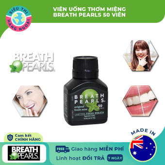 HOÀN TIỀN 15% - [HCM]Viên uống thơm miệng Breath pearls 50 viên [Hỗ trợ hơi thở thơm mátKhử mùi hôi miệng do nhiều nguyên nhân] Hàng Úc (được bán bởi Siêu Thị Hàng Ngoại)