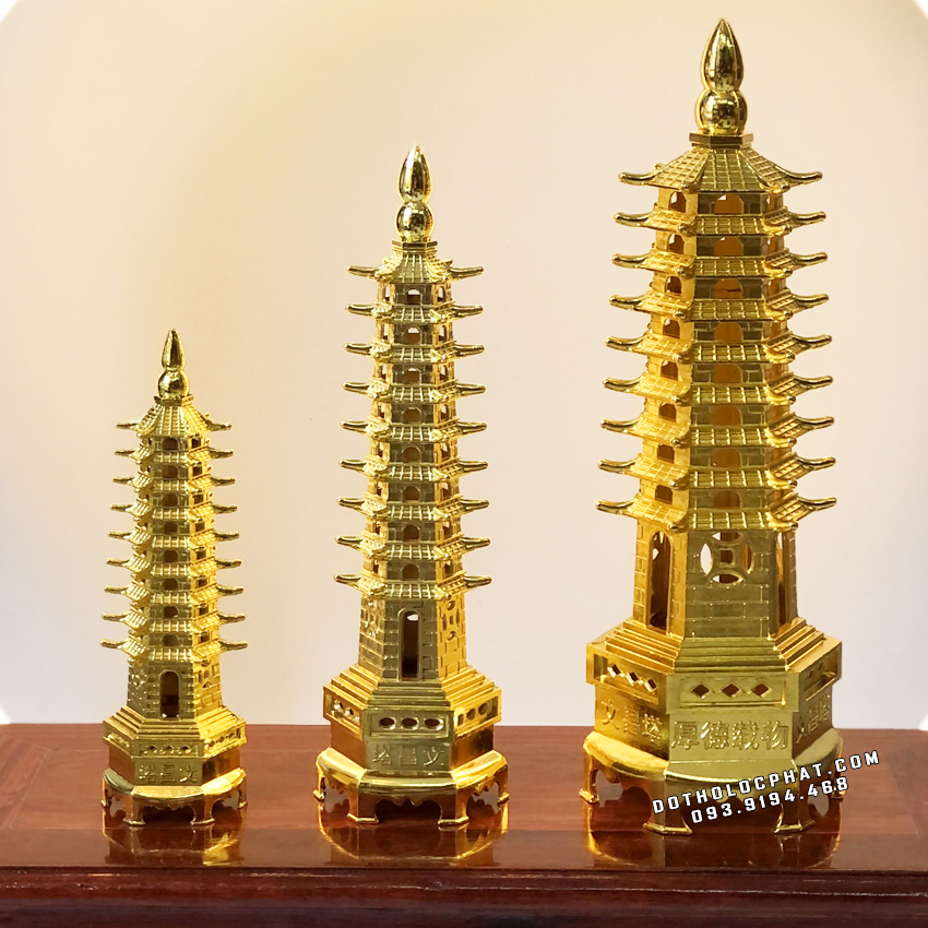 Tháp văn xương phong thủy mạ vàng phò trợ công danh sự nghiệp học tập