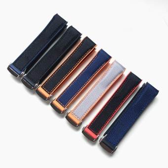 Dây Đeo Đồng Hồ Nylon Silicon Cao Su Màu Xám Đen Đỏ Cam 20Mm 22Mm Cho Vòng Đeo Tay Omega Seamaster 600 PLANET OCEAN