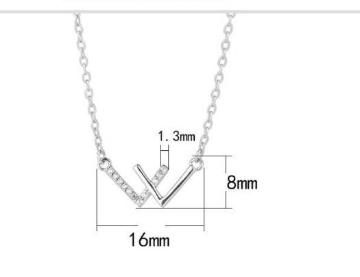 Dây chuyền S925 cao cấp hình chữ W đơn giản nhẹ nhàng, nữ tính