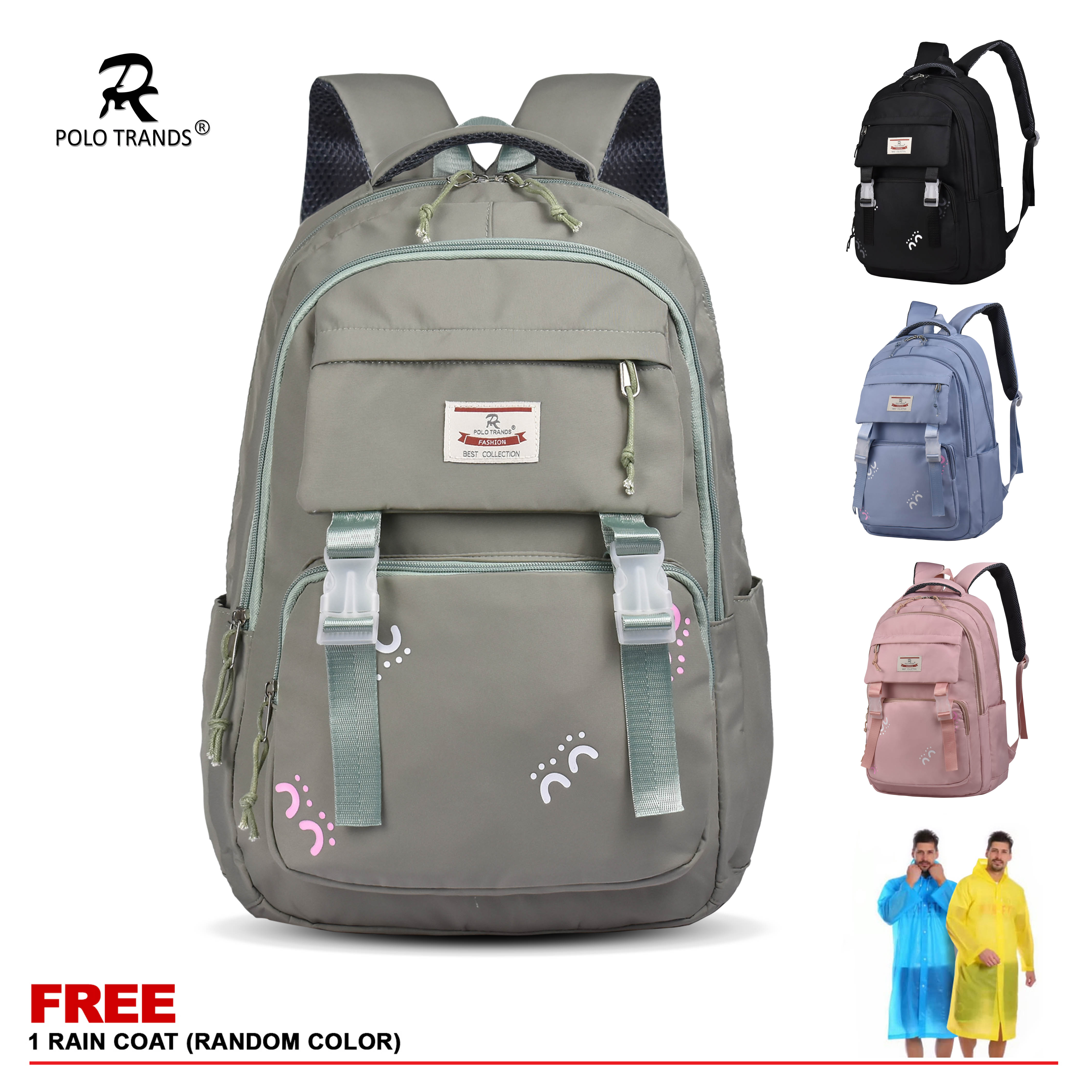 Polo Trands Tas Ransel Perempuan 36216 Backpack Korea Tas Sekolah Travelling Tas Anak Tas Punggung - Merek Polo Trands Harga 159,900 rupiah*Gratis Ongkir
