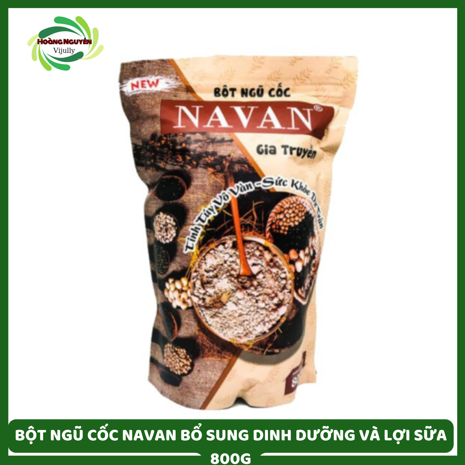 Bột ngũ cốc navan bổ sung dinh dưỡng và lợi sữa 800g