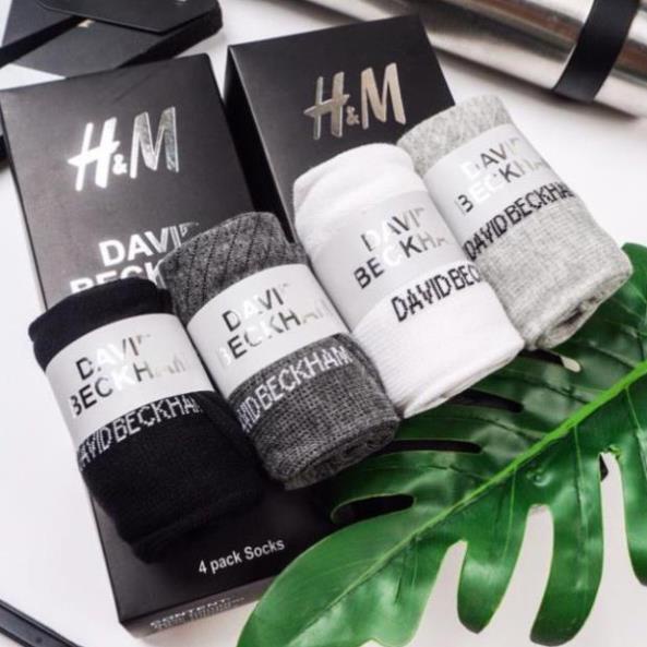 Hộp 04 đôi tất nam cổ ngắn chất liệu cotton siêu co giãn
