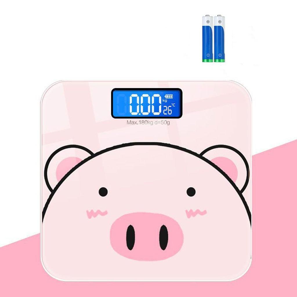 Cân điện tử sức khỏe hình heo con màu hồng cực xinh, độ chính xác cao , cân nặng tối đa 180kg