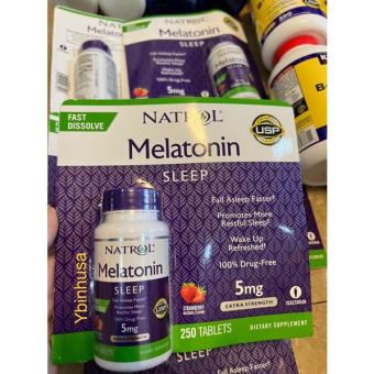 Viên ngậm giúp ngủ ngon Melatonin sleep 5mg 250 viên của Mỹ