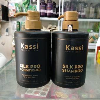 BỘ DẦU GỘI VÀ XẢ PHỤC HỒI TÓC HƯ TỔN KASSI SILK PRO 500MLx2.