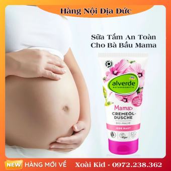 Sữa tắm và dưỡng thể Alverde Mama cho bà bầu và sau sinh của Đức