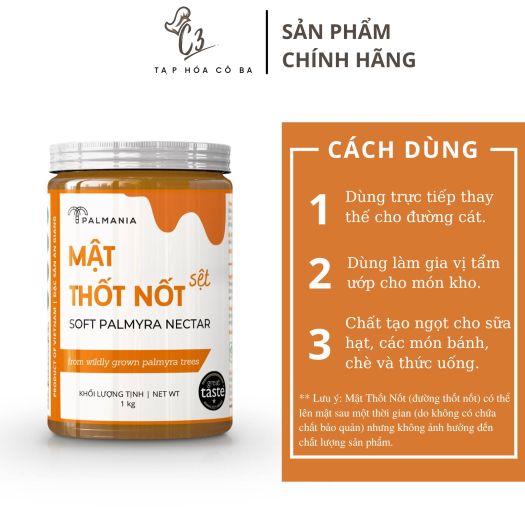Đường Thốt Nốt Palmania Dạng Sệt - 100% NGUYÊN CHẤT - Nguyên Chất, Tự Nhiên Vì Sức Khỏe, Mật Thốt Lốt Chảy Chính Gốc Hũu Cơ, Đặc Sản An Giang, Mật Thốt Nốt Không Sử Dụng Chất Tẩy Hay Chất Bảo Quản - Palm Sugar