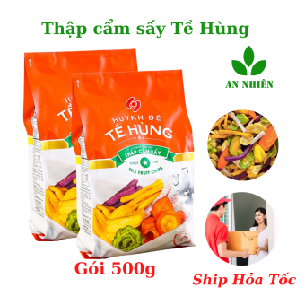 Trái cây sấy khô thập cẩm Tề Hùng 1kg , đồ ăn vặt thơm ngon từ hoa quả sấy khô