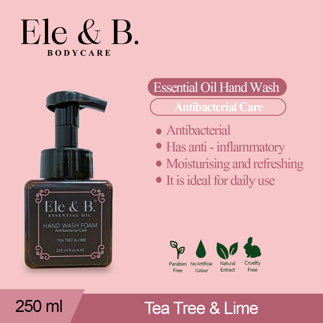 Ele & B. Essential Oil Antibacterial Care Hand Wash Foam 250ml (Tea Tree and Lime)