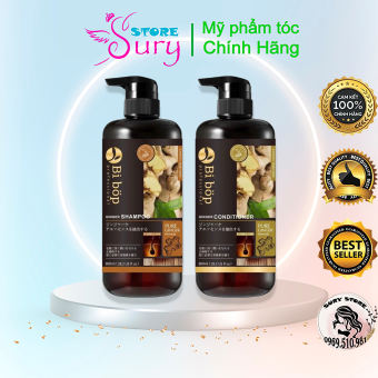 CẶP DẦU GỘI XẢ GỪNG BIBOP Collagen 800ML X2 - Dầu Gội và Dầu Xả Tinh Chất Gừng Chính Hãng Bibop Nhật Bản