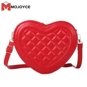 MOJOYCE Túi Đeo Vai Họa Tiết Hình Thoi Thời Trang Túi Xách Nữ Đeo Chéo PU Trái Tim Tình Yêu