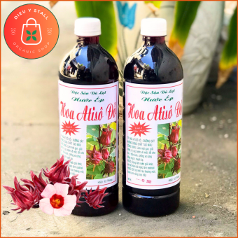 Nước cốt hoa atiso đỏ Đà Lạt nguyên chất lên men tự nhiên tự nhiên hữu cơ 100% nguyên chất Đà Lajt 1000ml