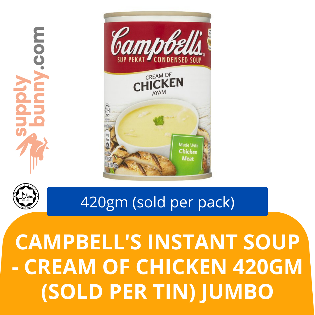 Campbell's Instant Soup - Cream Of Chicken 420gm (sold per tin) Jumbo Halal