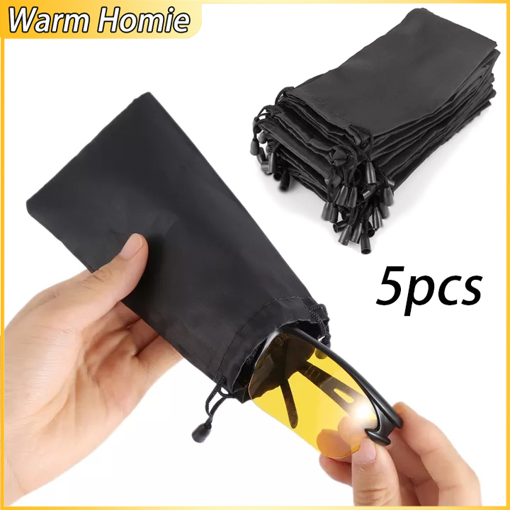 5 chiếc túi đựng kính bằng vải mềm túi đựng kính râm phụ kiện kính mắt túi đựng kính chống bụi chống nước bền