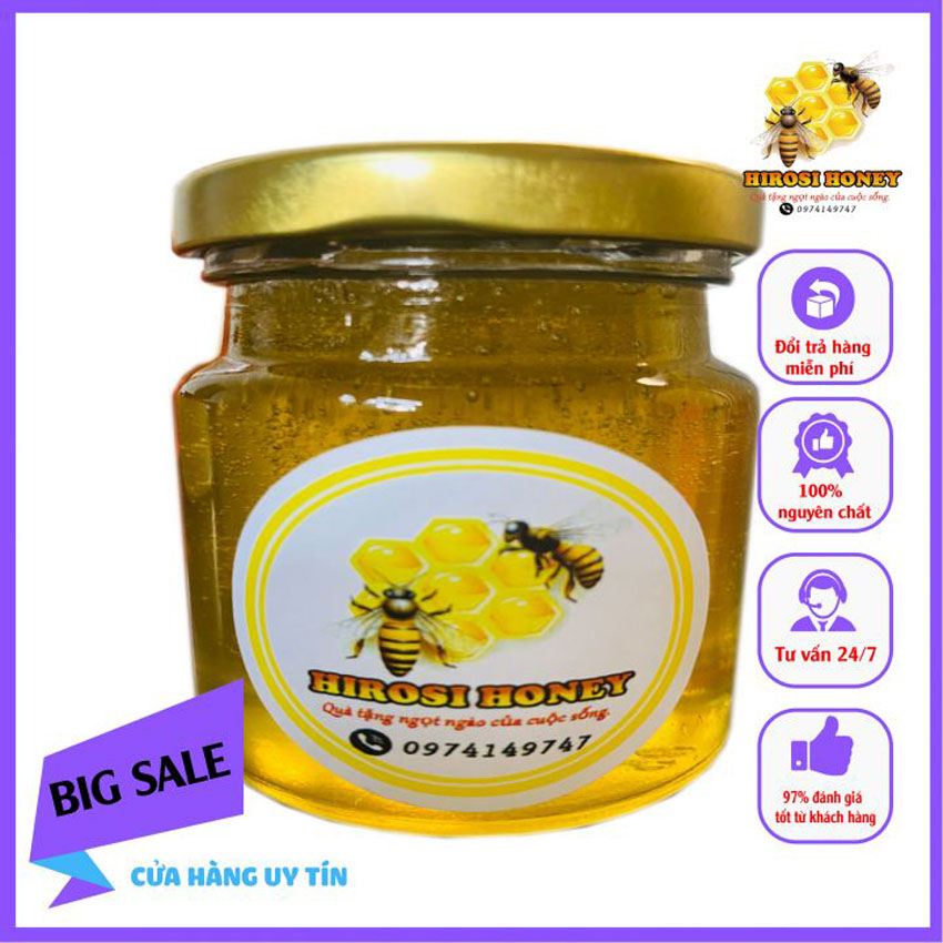 [GIÁ DÙNG THỬ] 100ml Mật ong bạc hà Đồng Văn Hà Giang HIROSI HONEY mật ong nguyên chất, tốt cho sức khoẻ