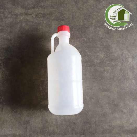 Can nhựa 1 lít, 2 lít, 5 lít màu trắng, có quai cầm - chọn can