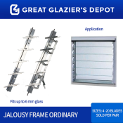 Jalousie Frame 4-19 Blades for Louver Window (Mill Finished Aluminum)