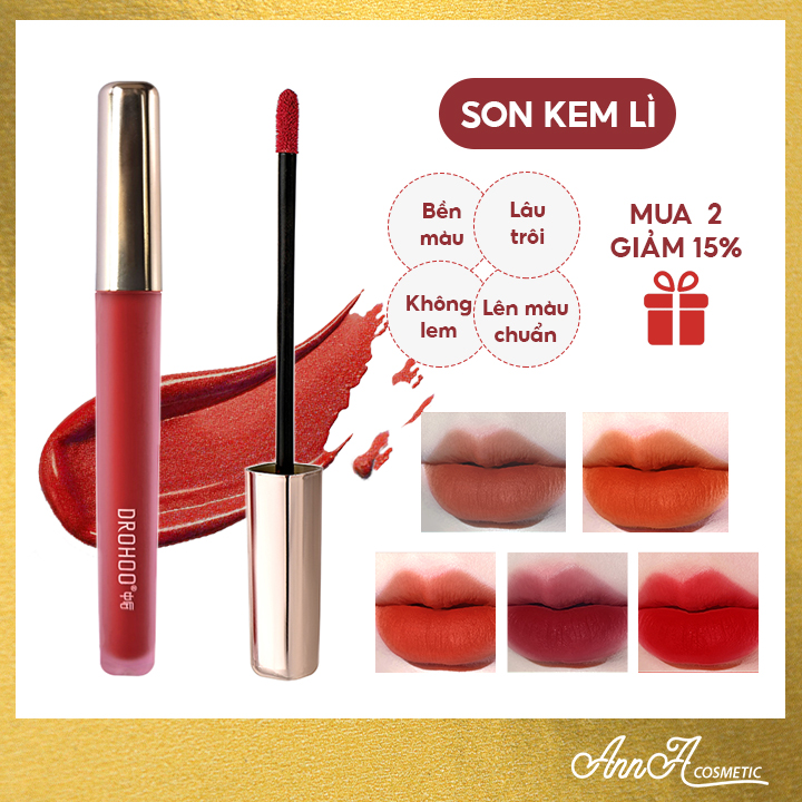 Son Kem Lì Drohoo Son Lì Mềm Mượt Không Lem Không Khô Môi Nội Địa Trung Mẫu Mới 2,8g-AnnA.Cosmetic