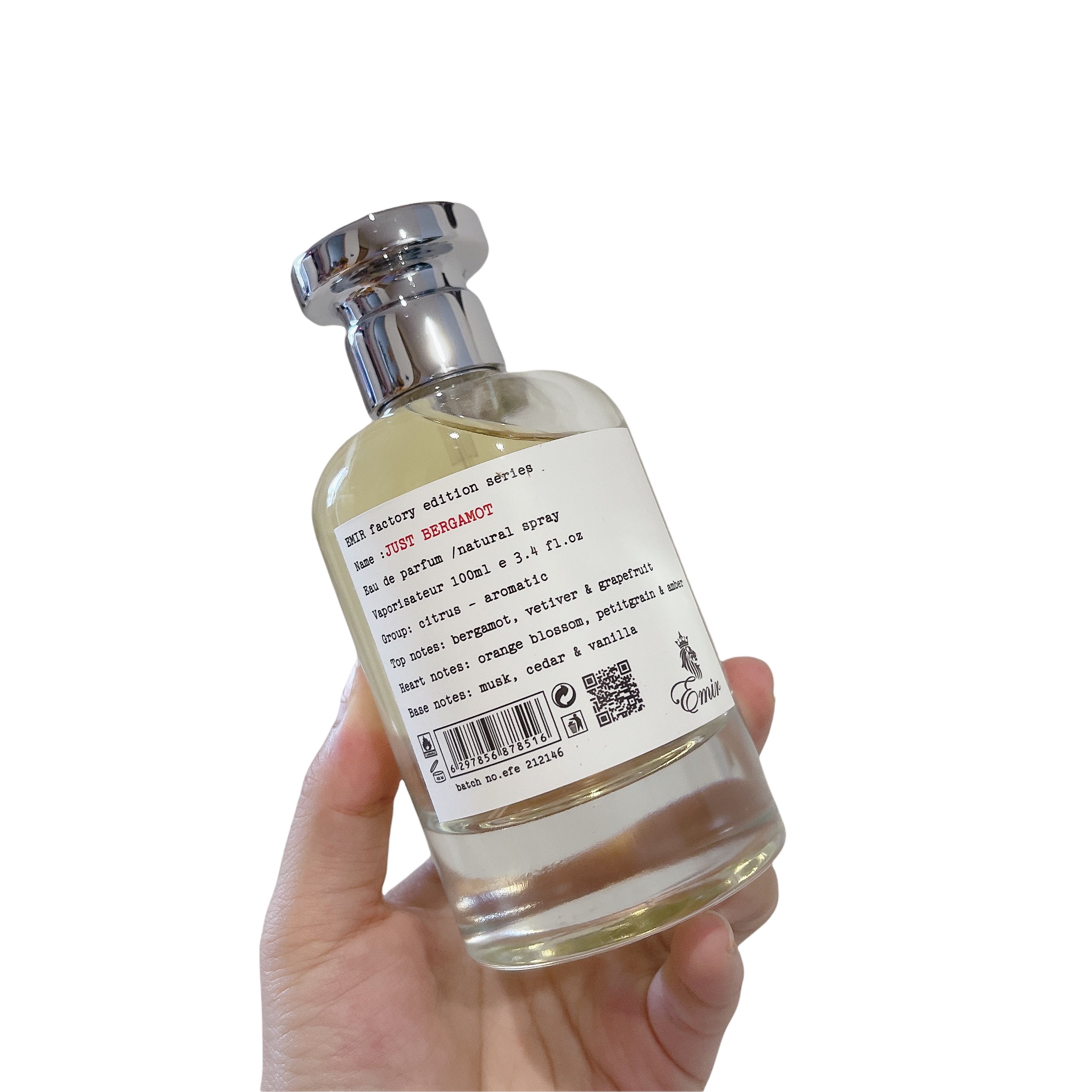 Nước hoa nam nữ chính hãng Emir just bergamot 100mlhương thơm dịu nhẹ,sang trọng,thích hợp mùa hè