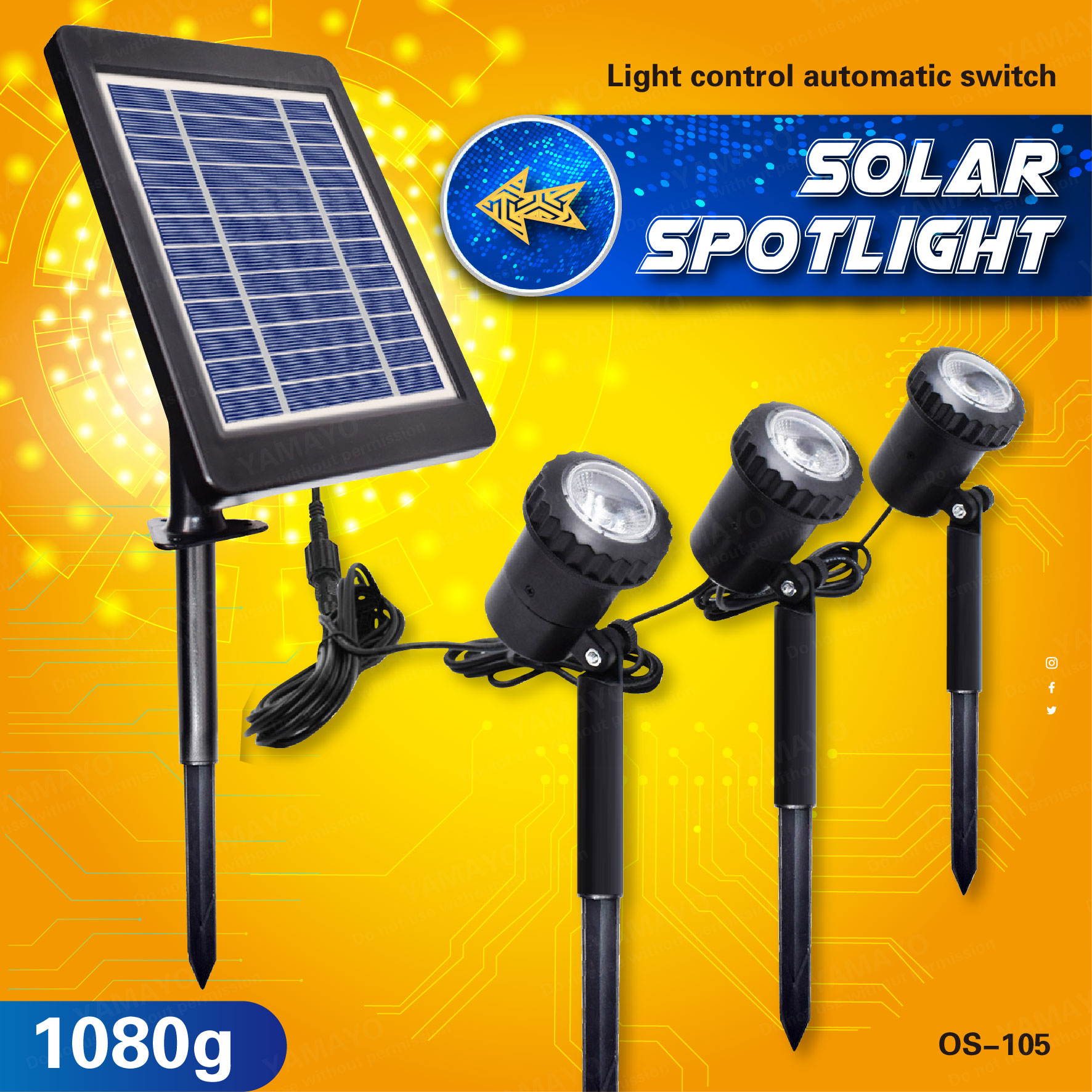 solar light with detachable panel