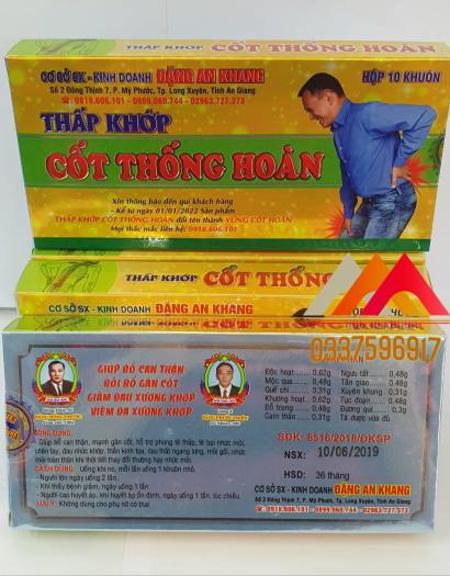 THẤP KHỚP CỐT THỐNG HOÀN - HỔ TRỢ ĐAU KHỚP - VIÊM ĐA XƯƠNG KHỚP - THOÁT VỊ ĐĨA ĐỆM