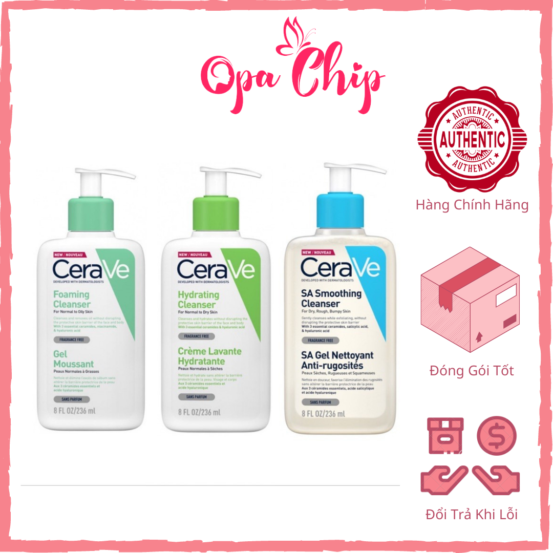Sữa rửa mặt cerave bản pháp 236ml