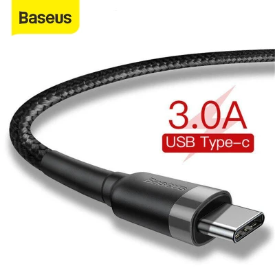 Baseus USB Type C Cable for Samsung S8 Note 8 Quick Charging 3.0 USB C Cable for Vivo Oppo Huawei Redmi K20 Pro Type-C Fast Charging Wire (1)