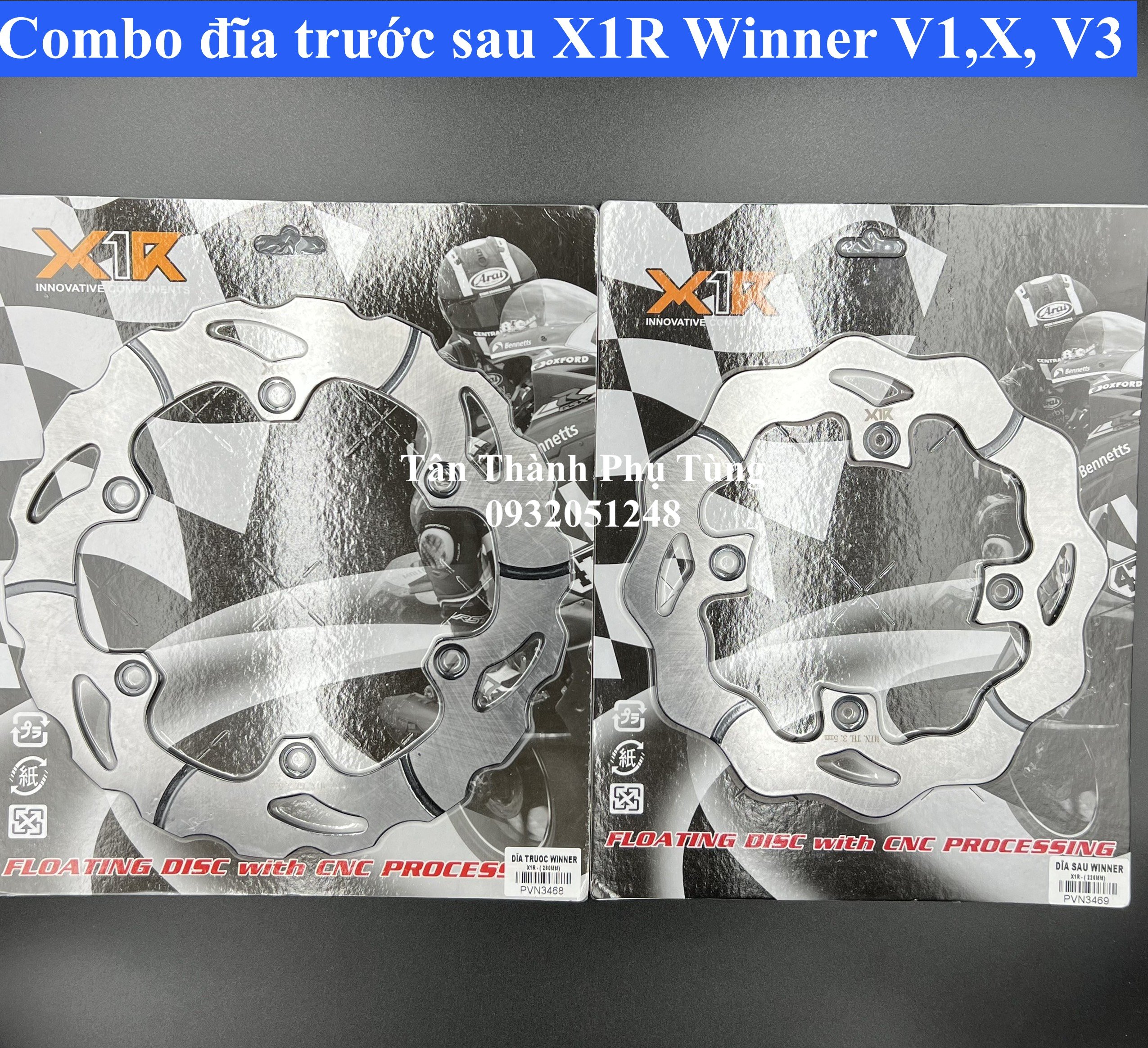 Đĩa trước sau x1r winner v1 winner x v3