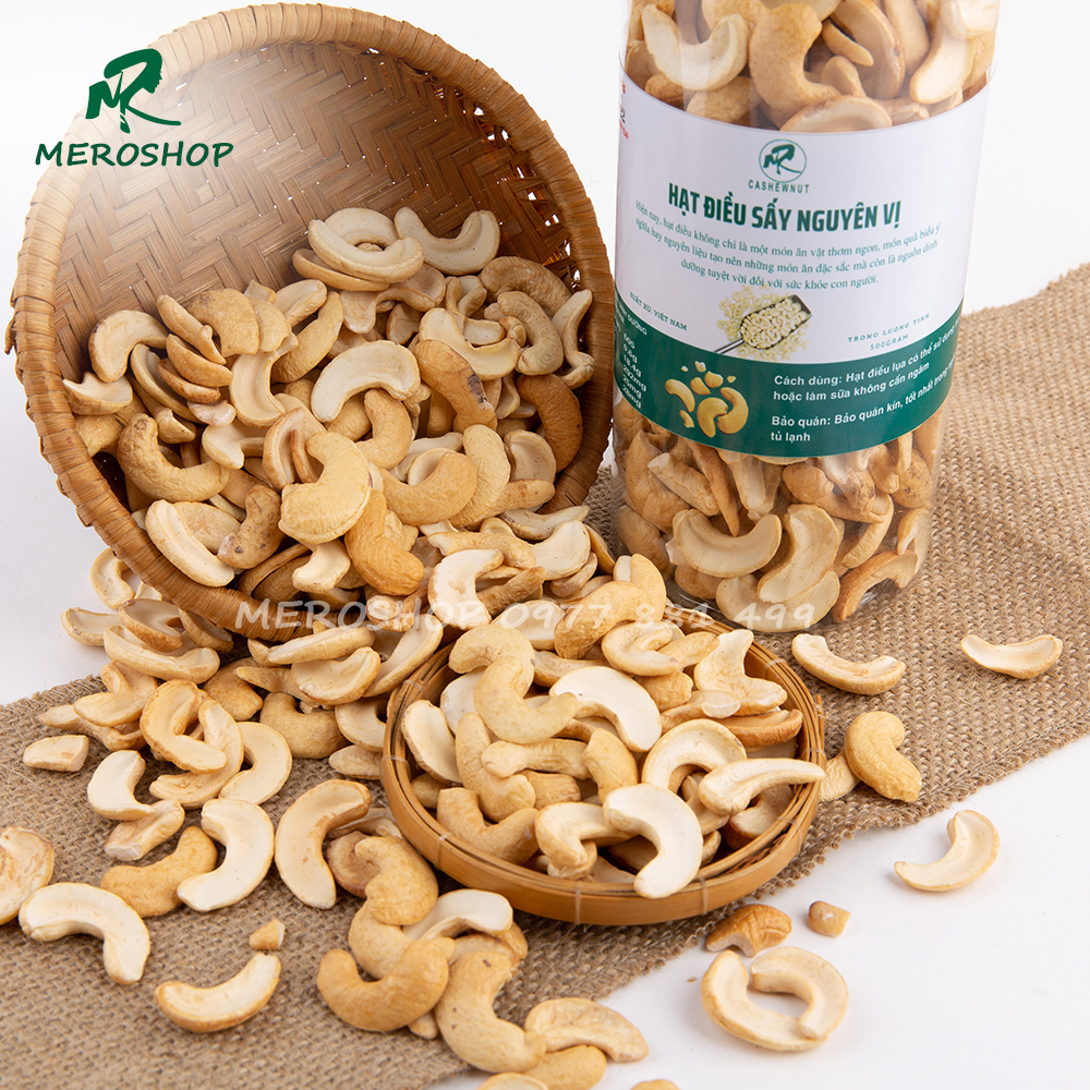 500gram hạt điều sấy nguyên vị - sấy mộc không muối thơm, bùi